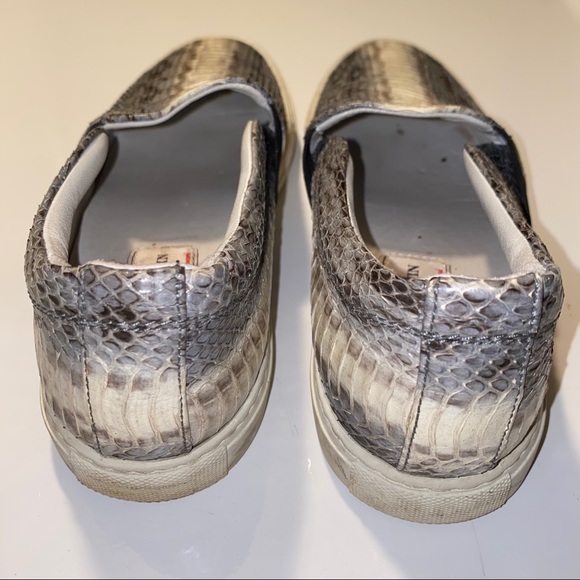 Lanvin Grey Blue Beige Python Keds Sneakers - Picture 9 of 17